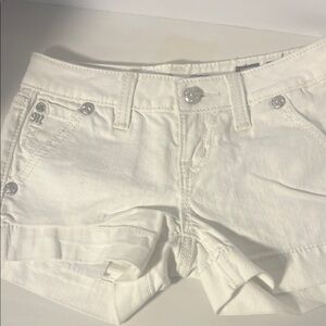 Miss Me White Jean Shorts